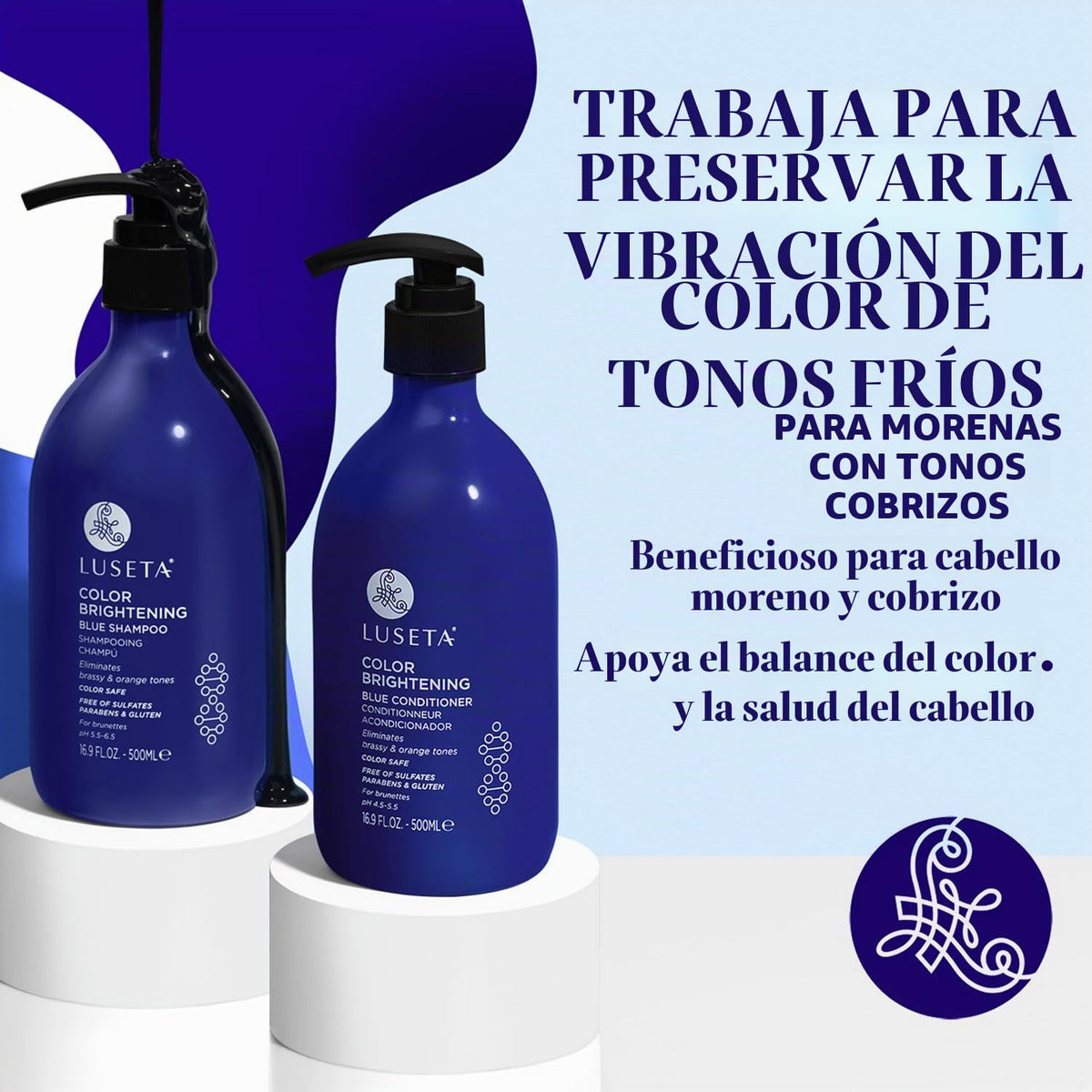 Luseta Blue Champú y Acondicionador Set para Morena 2x16.9oz | Cham...