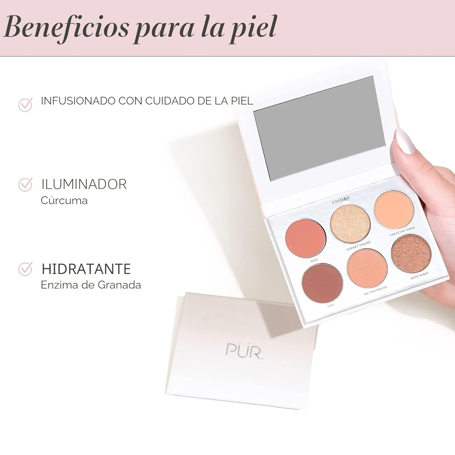 PÜR MINERALS On Point - Paleta de sombras para ojos, tonos mate, br...