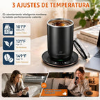 Taza de café autoagitable, taza calentada de 10 onzas con agitación...