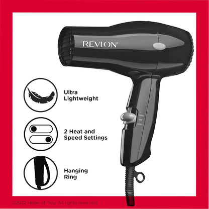 Revlon Secador de pelo compacto | Diseño ligero de 1875 W, perfecto...