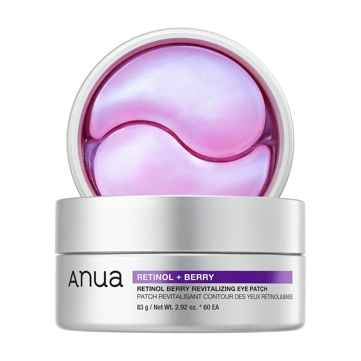 ANUA Parches para Ojos Retinol Berry, 60 unidades | Máscara de hidr...