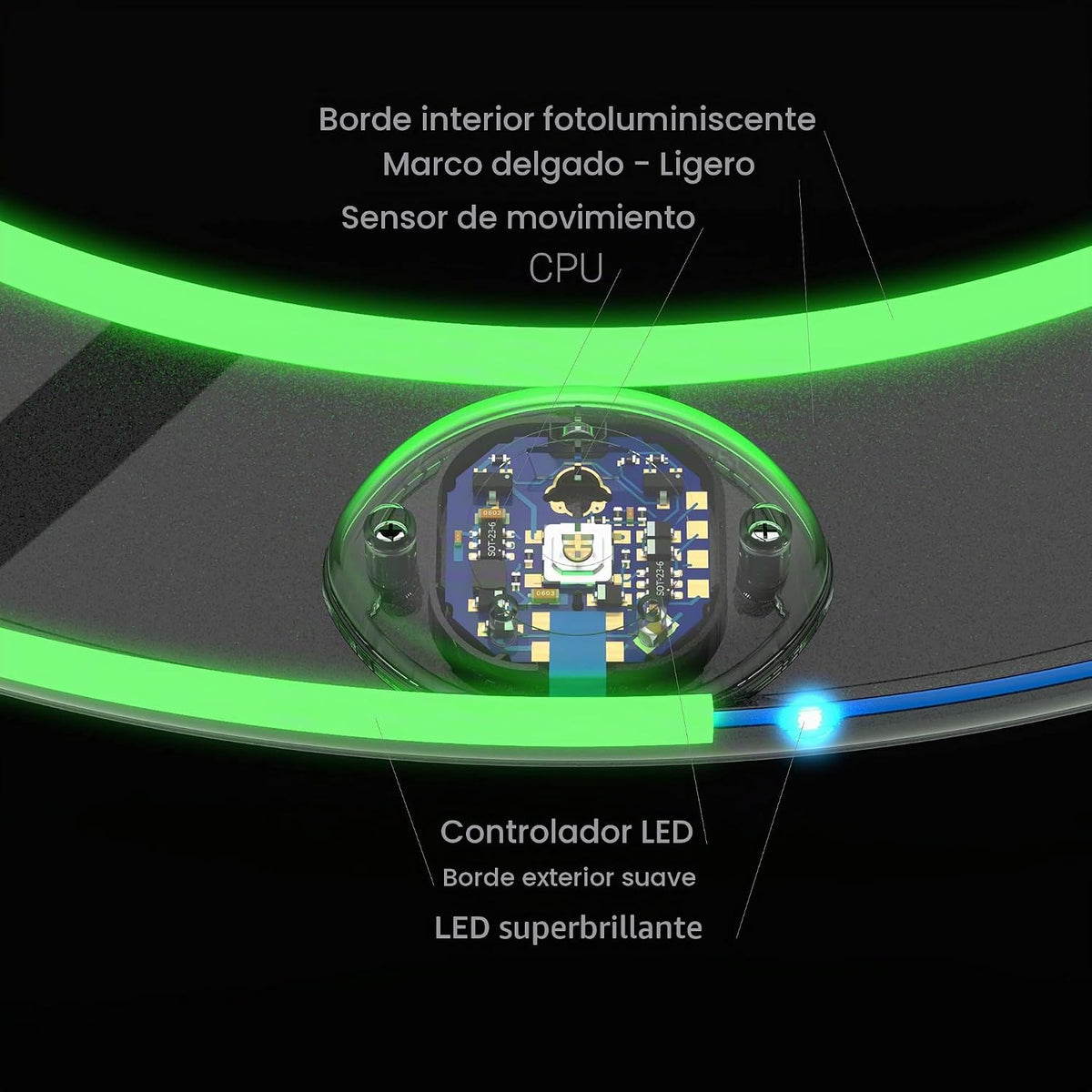 TOSY Anillo Volador - 36 LED RGB multicolor, súper brillante, modo...