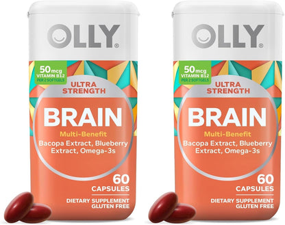 OLLY Ultra Strength Cápsulas blandas para el cerebro, nootrópico, a...