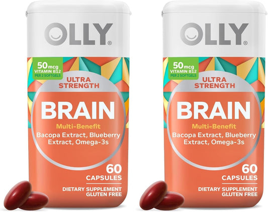 OLLY Ultra Strength Cápsulas blandas para el cerebro, nootrópico, a...