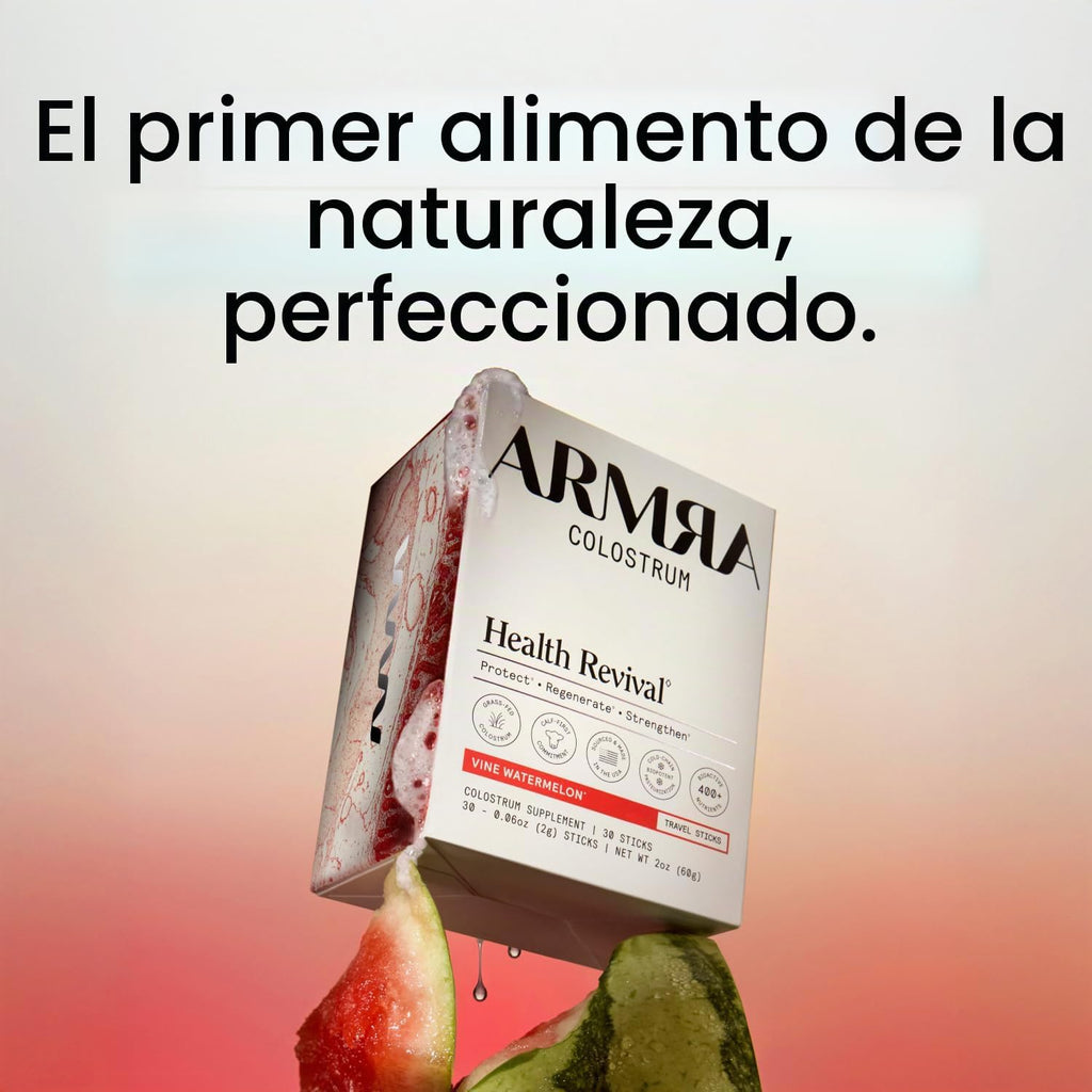 ARMRA - Polvo de calostro, sandía de vid, 30 palitos de viaje para...