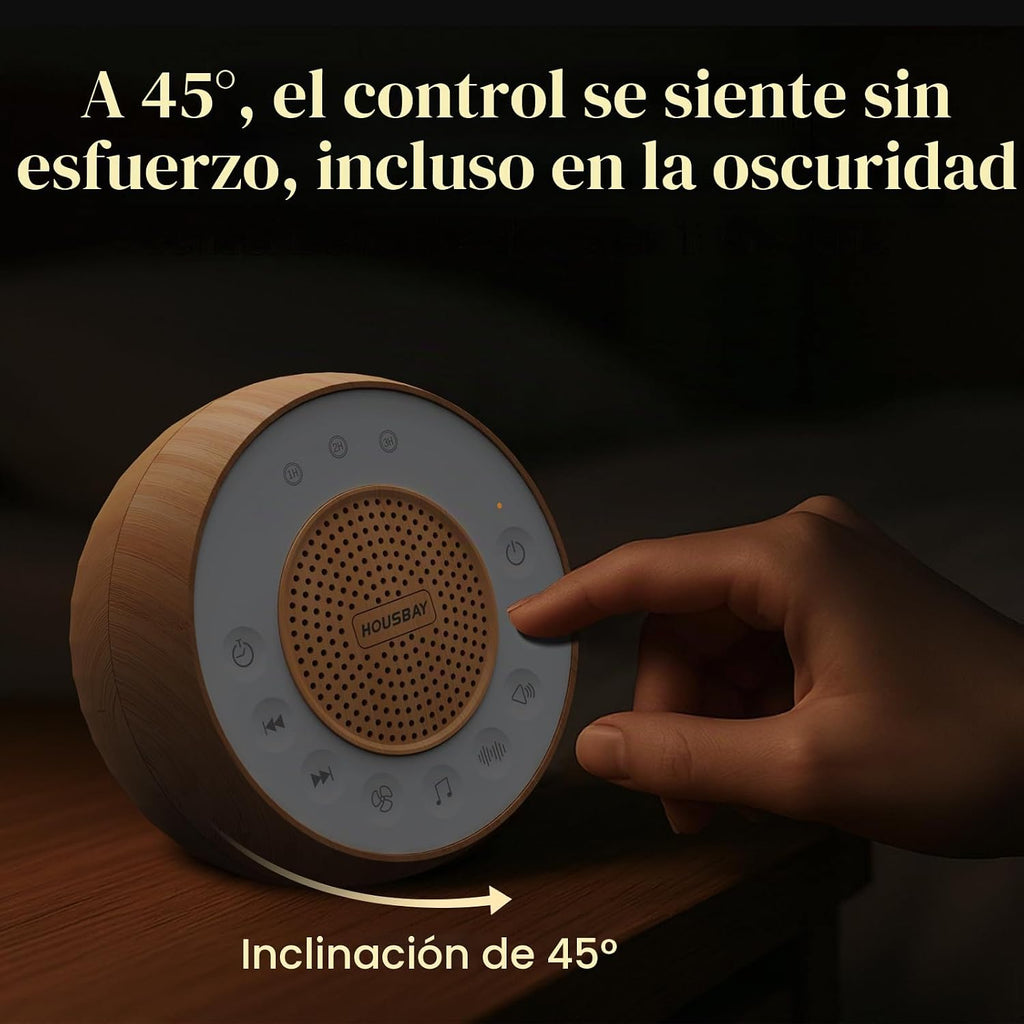 HOUSBAY Máquina de sonido ruido blanco para dormir con grano de mad...