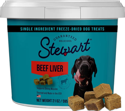 Golosinas de hígado de res para perros Stewart, 21 oz, ~475 piezas,...