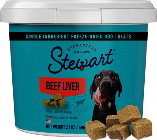 Golosinas de hígado de res para perros Stewart, 21 oz, ~475 piezas,...