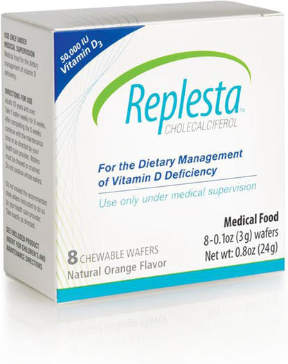 Replesta 50,000 UI de vitamina D3 colecalciferol, para deficiencia...