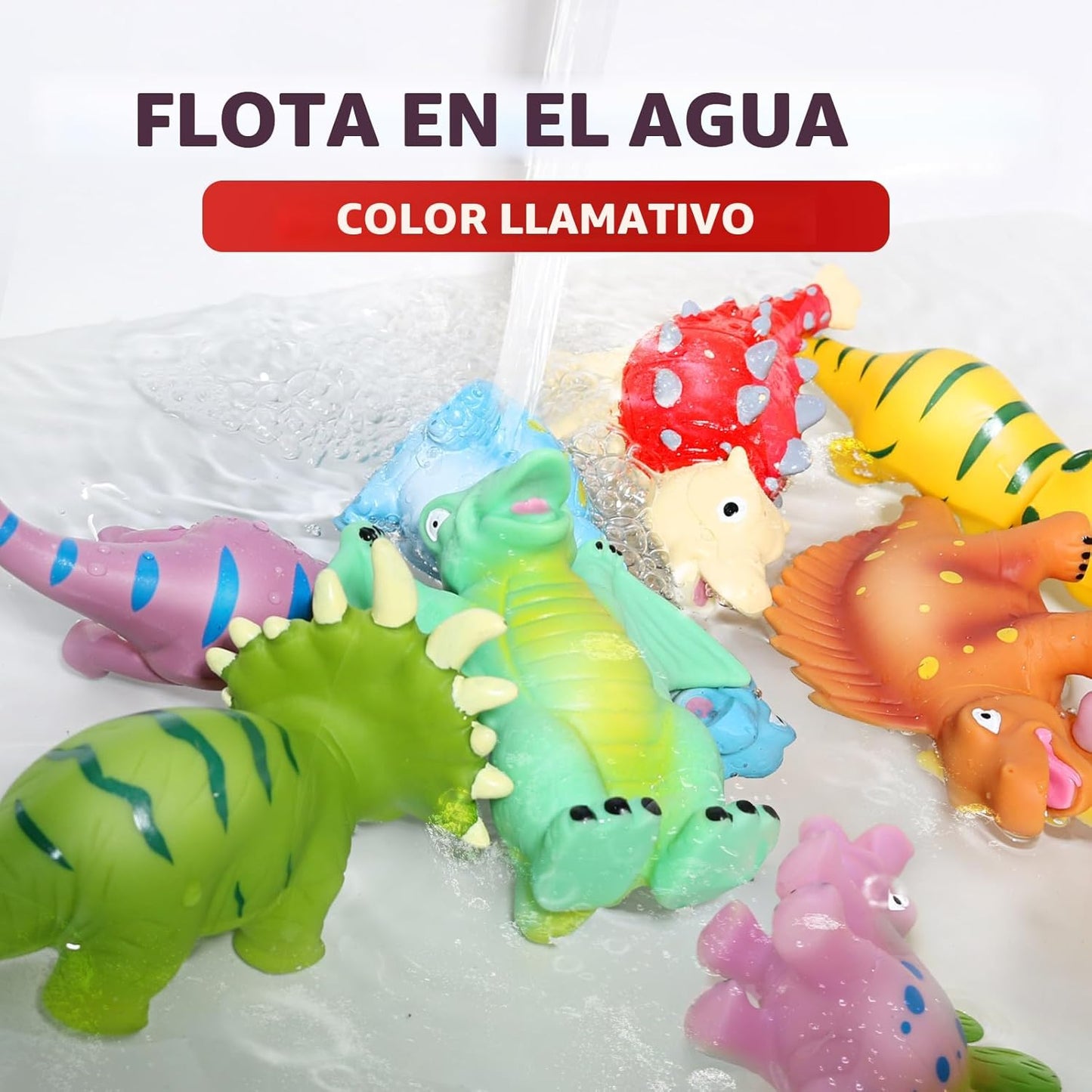 Hely Cancy Juguetes de baño de dinosaurio para niños pequeños, sin...
