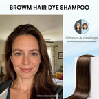 Ivnil Champú de tinte para el cabello marrón, cobertura de cabello...