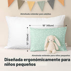 KeaBabies - Pack de 2 almohadas para niños pequeños de 13x18 - Almo...