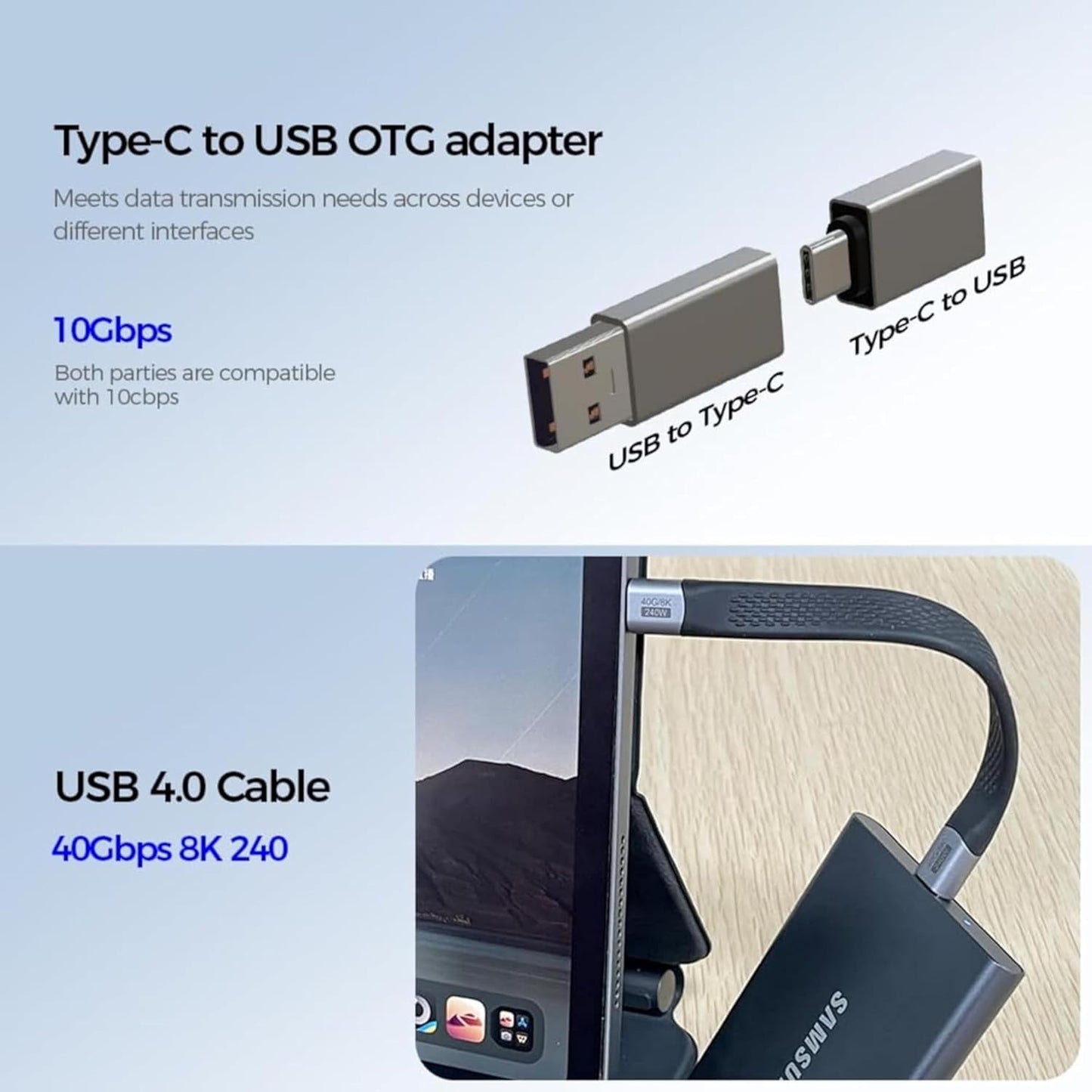 Kit adaptador 7 en 1 - Carga USB múltiple - Bolsa de almacenamiento digital - Cepillo de limpieza de puerto Lightning a C - Pin de expulsión de tarjeta SIM - Lightning a 0.138 in