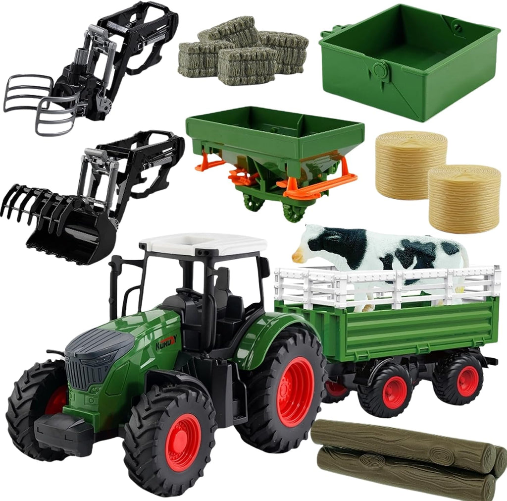 Peagprav Juguetes de Granja Tractor con Remolque - Juego de Tractor...