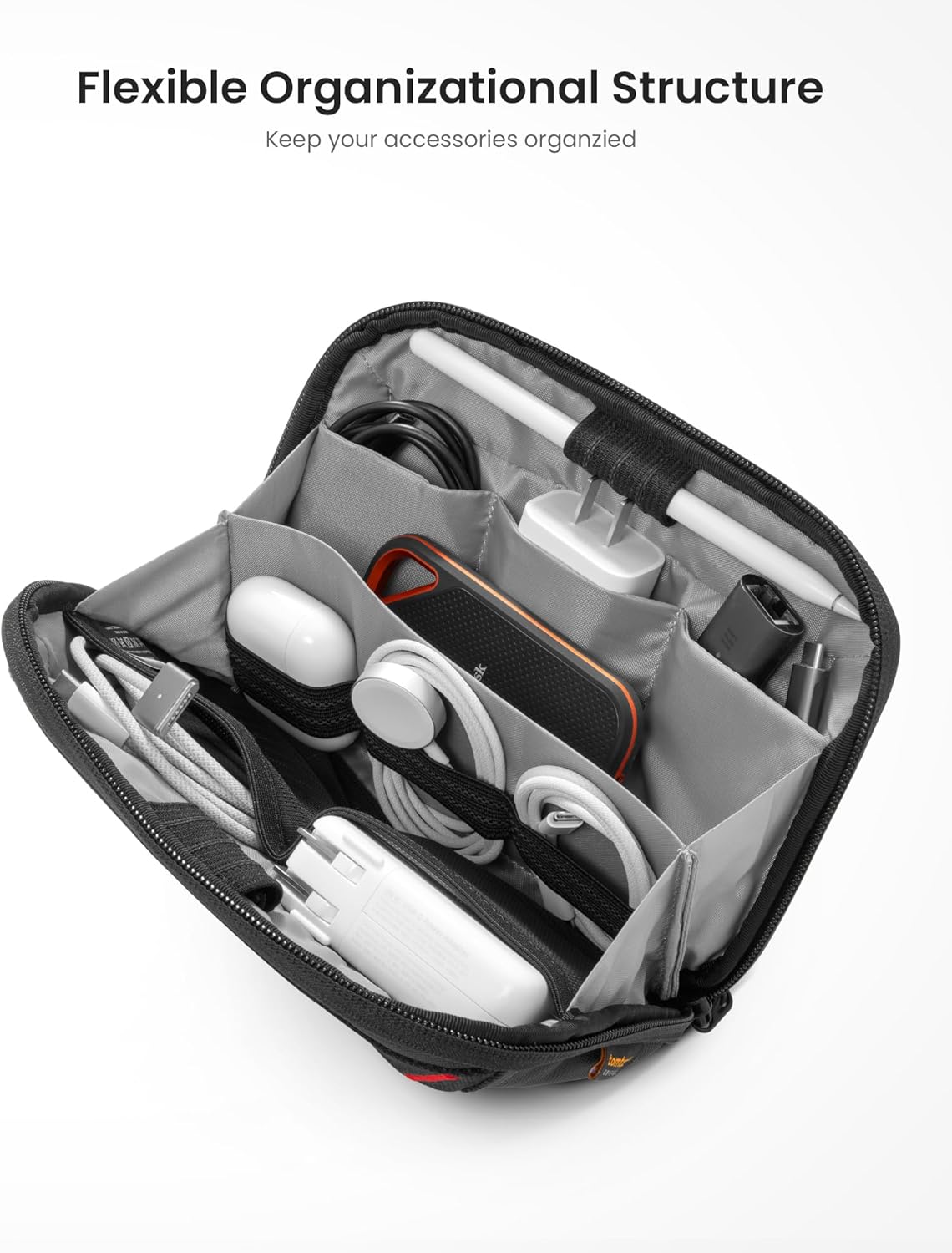 tomtoc Bolsa organizadora de cables de viaje, organizador de acceso...