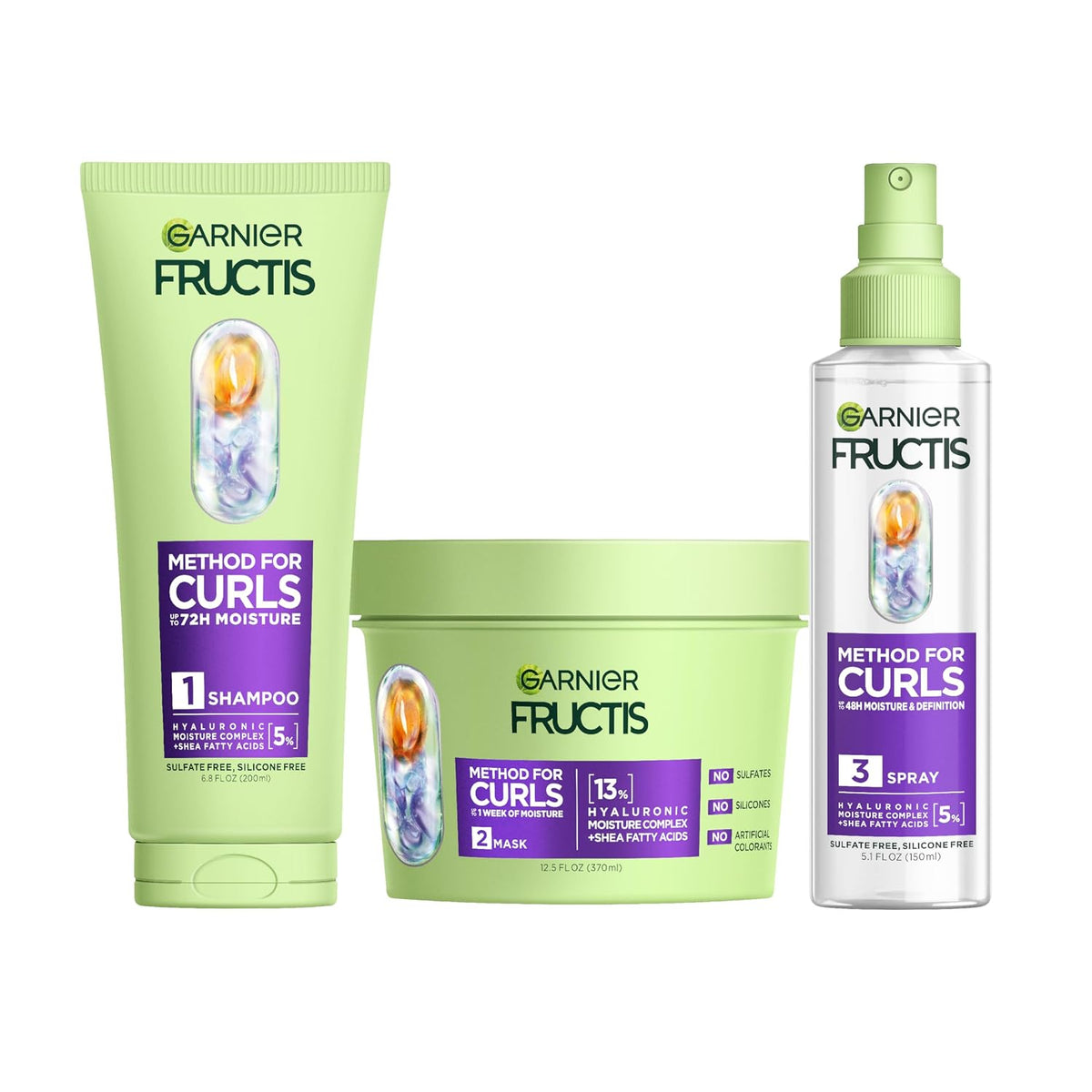 Garnier Fructis Método para Rizos Productos para Cabello Rizado, Ch...