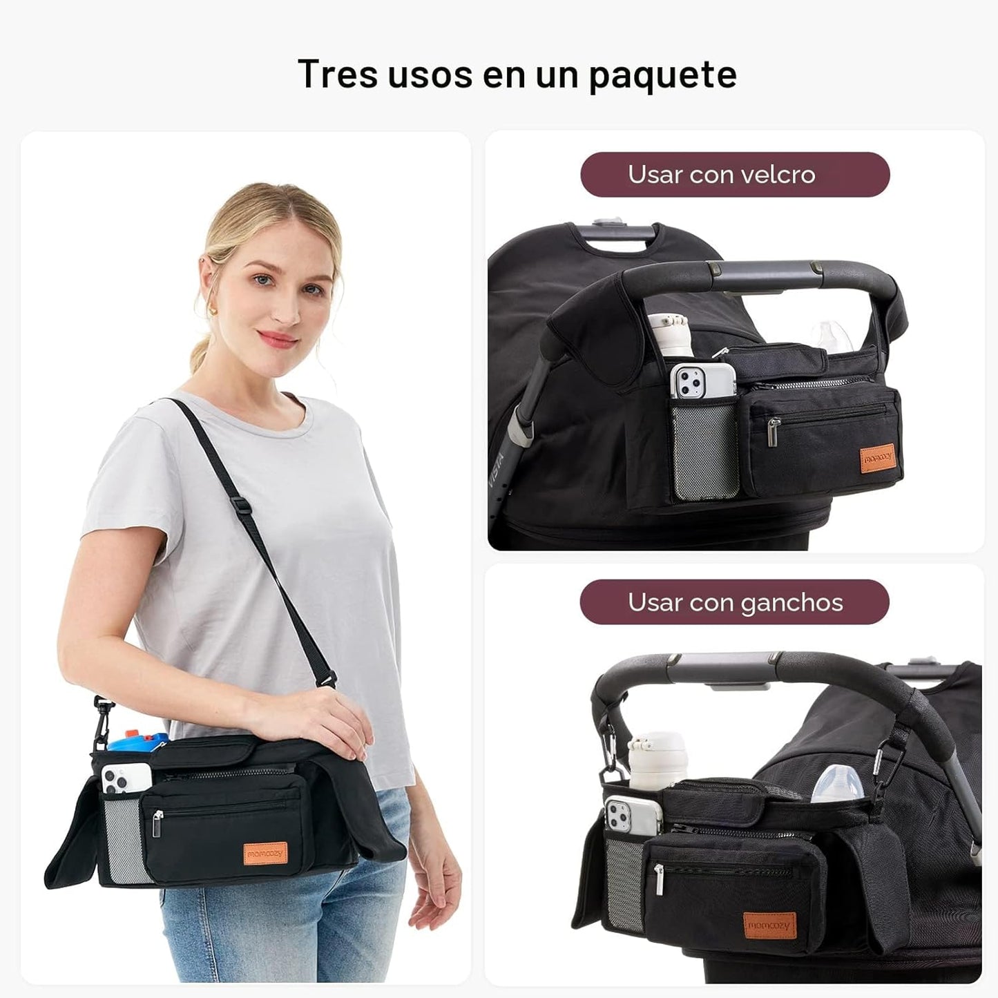 Momcozy - Organizador universal para cochecito con portavasos aisla...