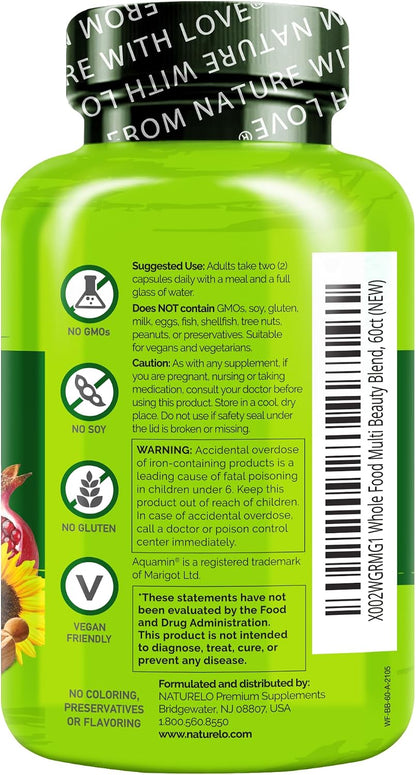 NATURELO Whole Food Multivitamínico con soporte adicional para el c...