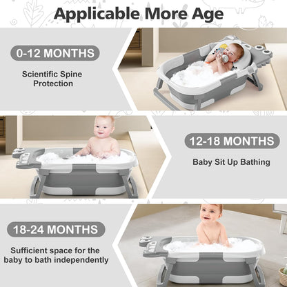Bañera plegable para bebé recién nacido, bañera plegable para bebé...