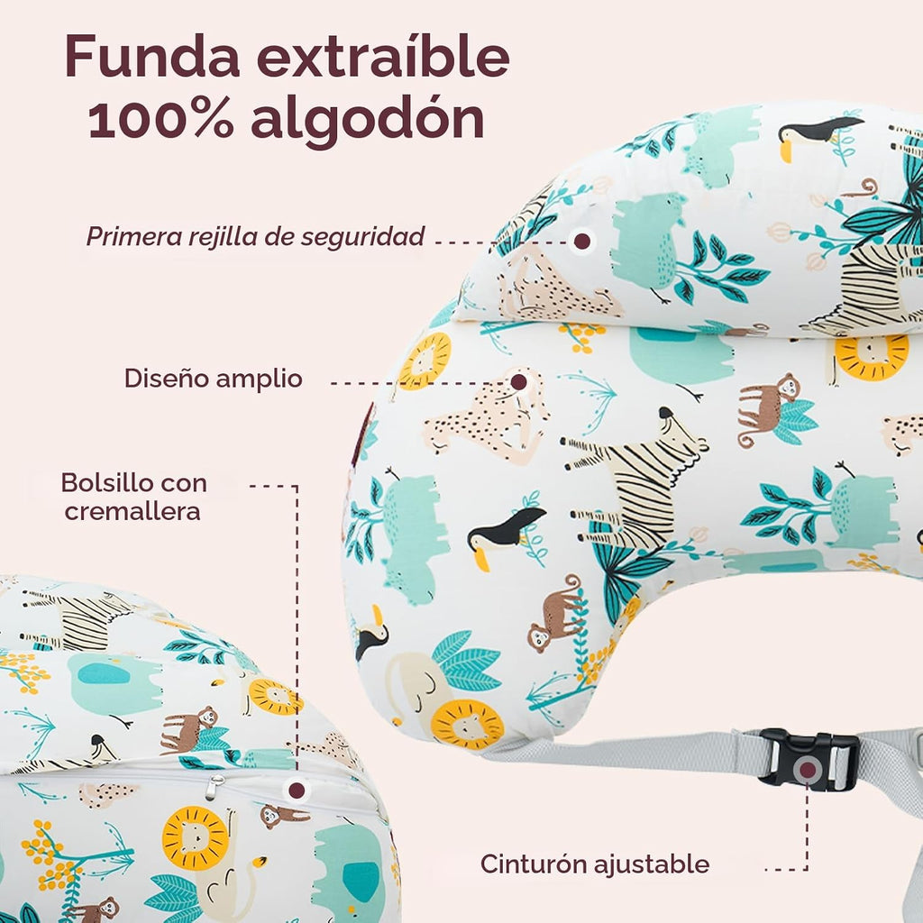 Momcozy - Almohada de lactancia con barrera de seguridad pionera: m...