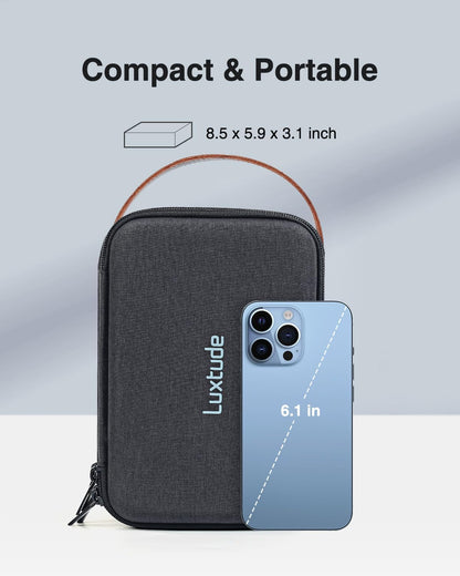 Luxtude Estuche organizador de viaje, organizador de artículos elec...