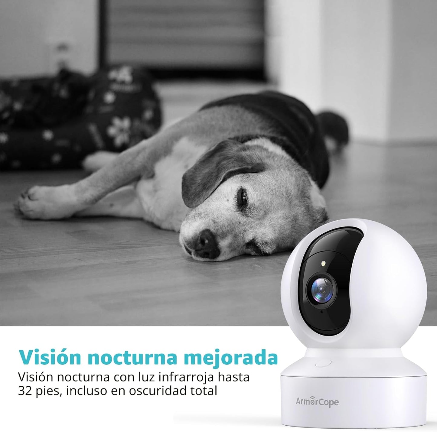 Cámara para mascotas, cámara para perros HD 2K con aplicación para...
