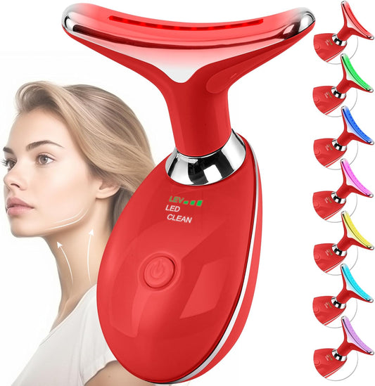 Doset - Masajeador facial con terapia de luz roja para rostro y cue...