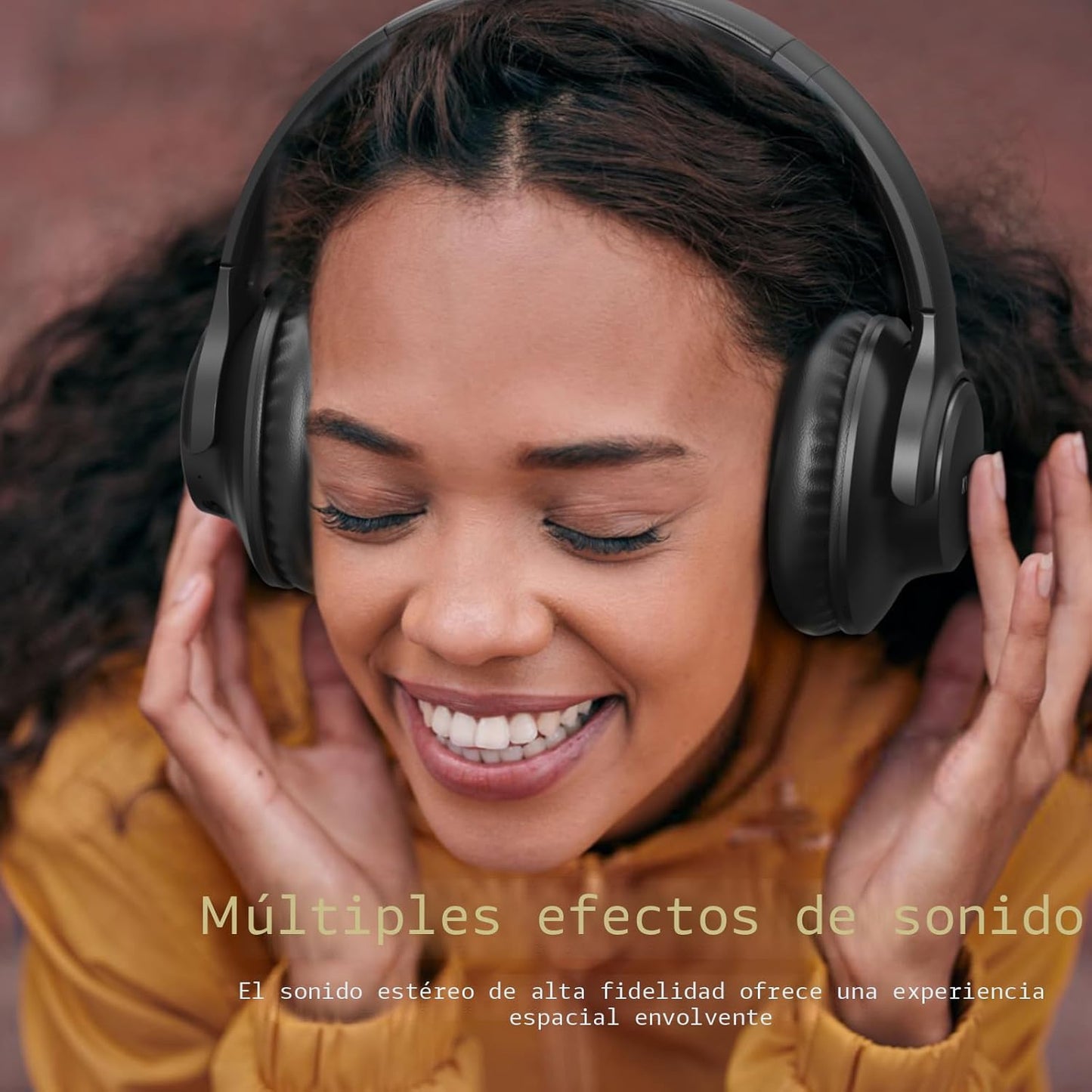 KVIDIO Auriculares Bluetooth sobre la oreja, 65 horas de reproducci...