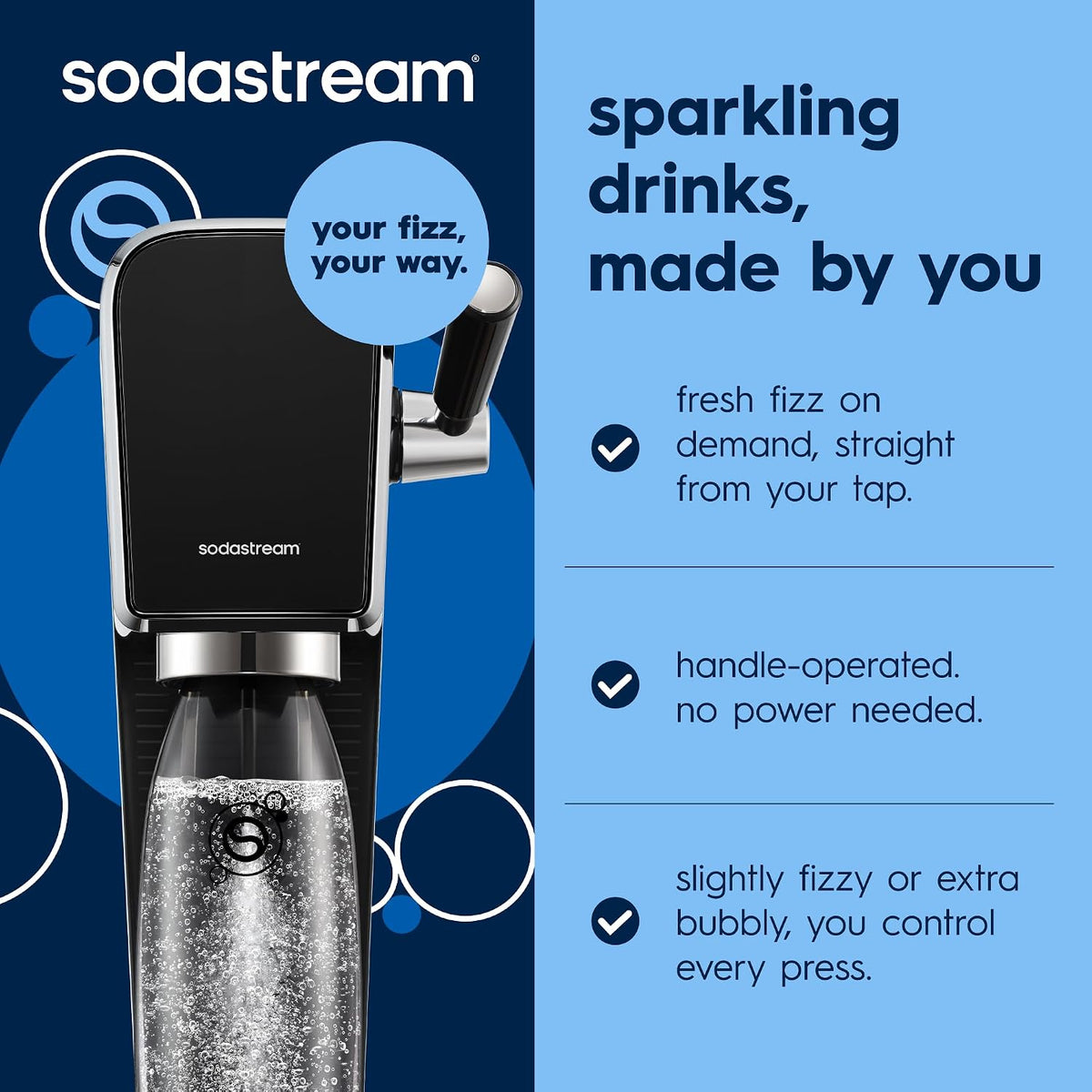 SodaStream - Máquina de agua con gas ART | PAQUETE DE VALOR | Siste...