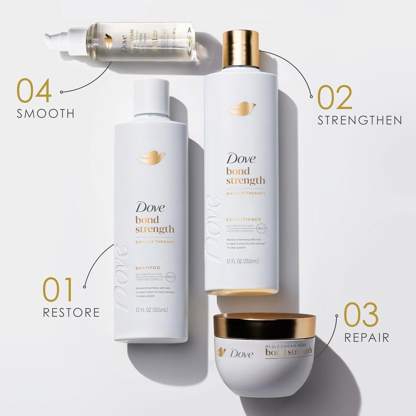 Dove Hair Bond Strength - Mascarilla Sérum 10 en 1 para cabello quí...