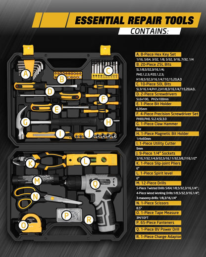 Juego de herramientas de 139 piezas \u2013 Kit de herramientas con...