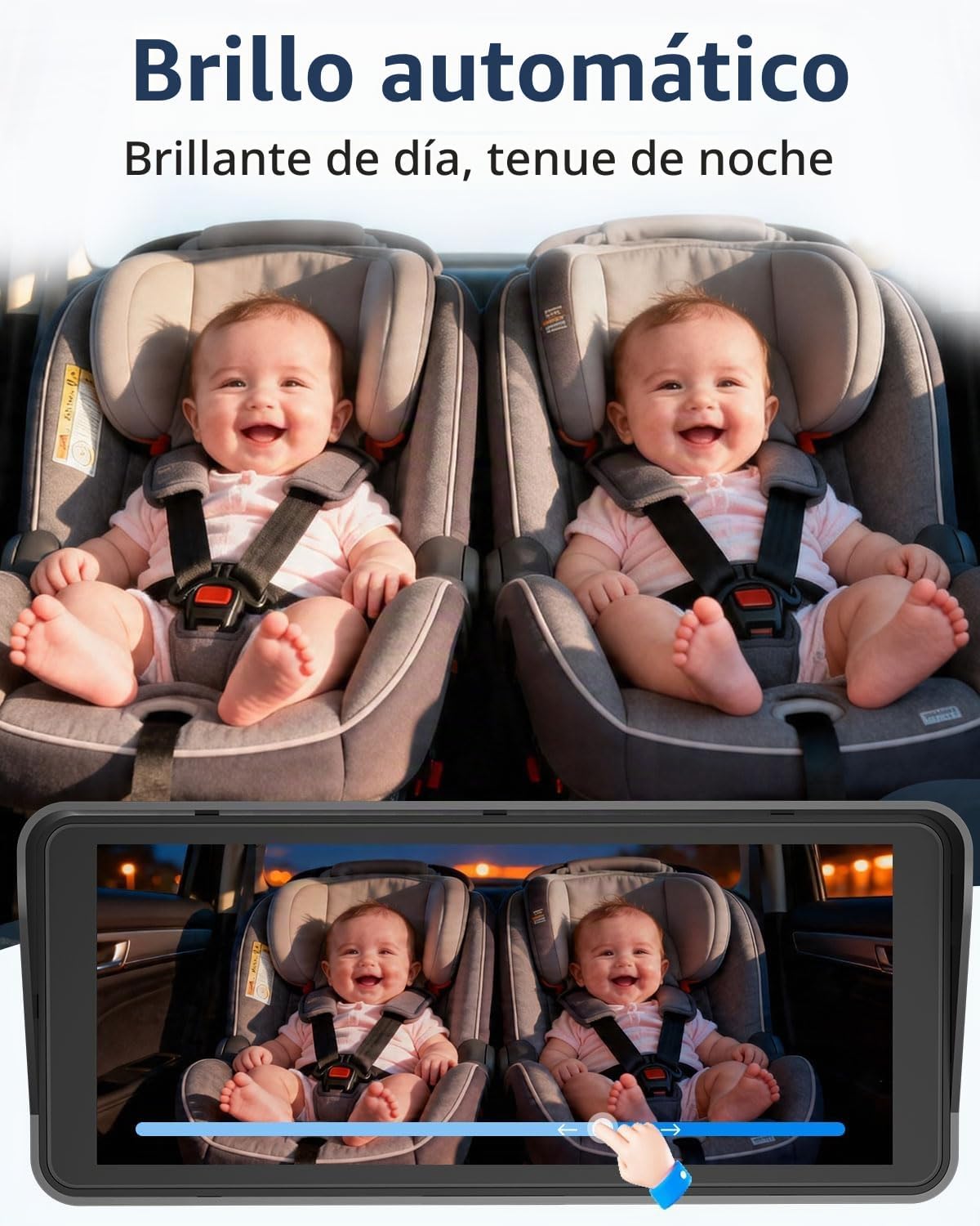 Cámara de Coche para Niños de 2 Yakry para Asiento: Pantalla Ultraw...