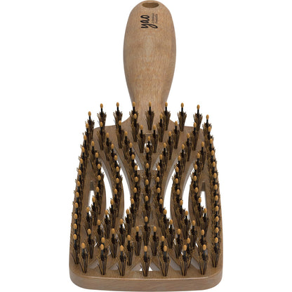 Yao - Cepillo de cerdas de jabalí, desenredante de cabello grueso y rizado ventilado para mujeres y niños, cabello brillante y texturizado
