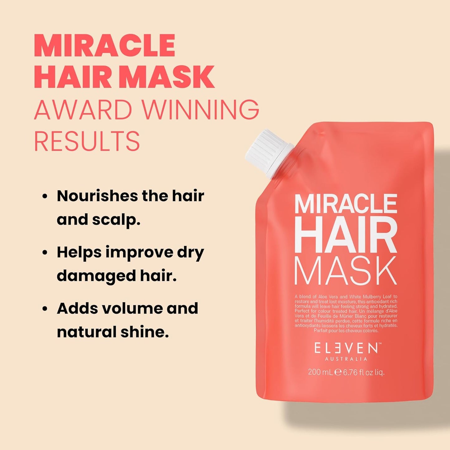 ELEVEN AUSTRALIA Miracle Hair Mask for Dry Damaged Hair - Tratamien...
