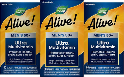 Nature's Way ¡Alive! Multivitamínico ultra potente para hombres...