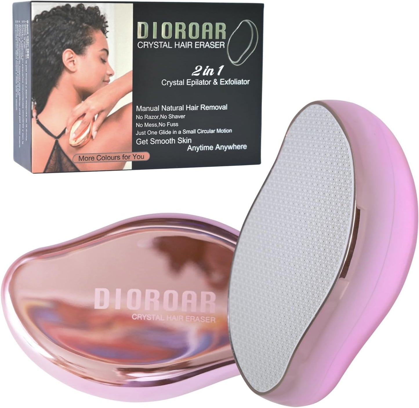DIOROAR Borrador de pelo de cristal, removedor de pelo de cristal,...