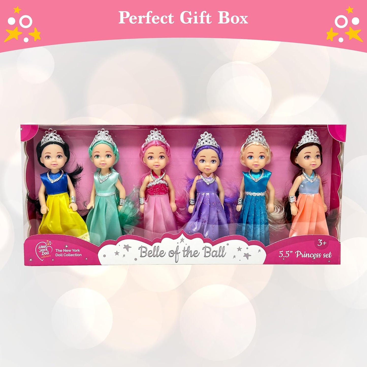 Juego de muñecas pequeñas con mini muñecas de princesa para niñas \...