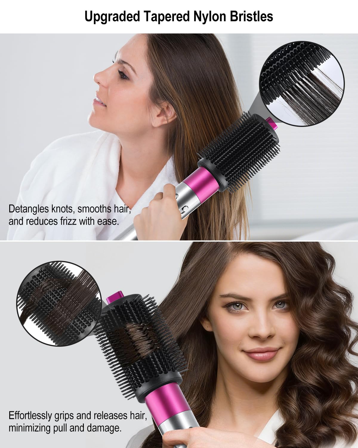 Accesorio de cepillo voluminizador redondo grande mejorado compatib...