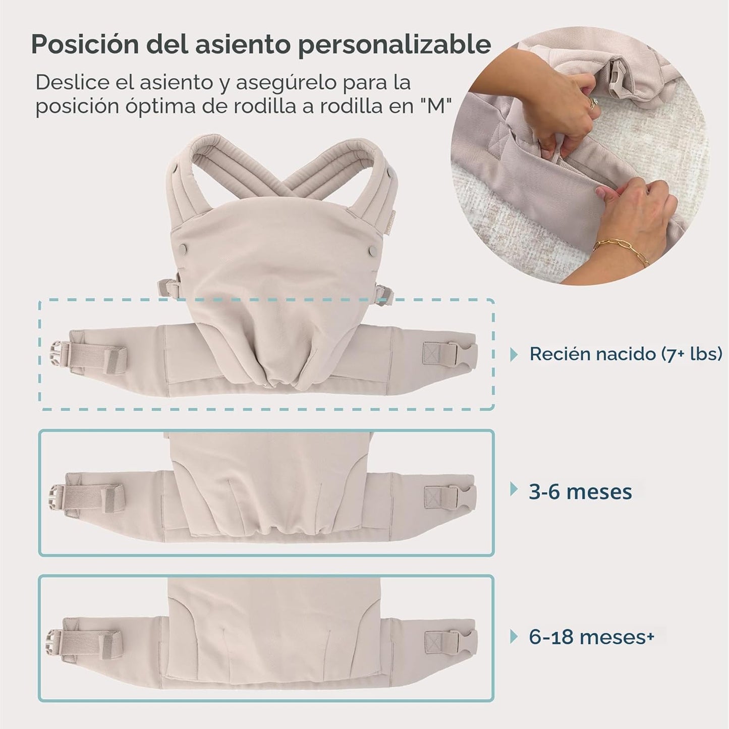 Infantino Honey Blossom - Portabebés ergonómico para bebés a niños...