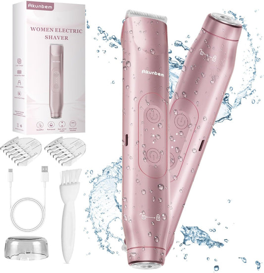 Akunbem Recortadora de bikini para mujer, maquinillas de afeitar el...