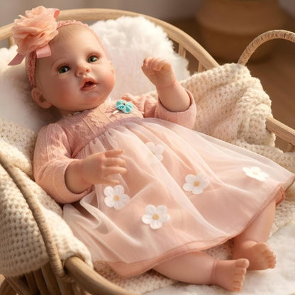 Cloveray Muñeca de bebé Reborn realista de vinilo y tela de 20 pulg...