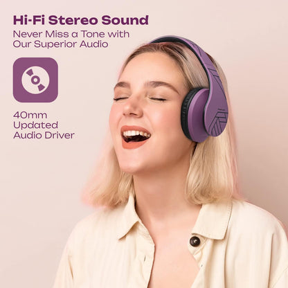 PowerLocus - Audífonos Bluetooth sobre las orejas, auriculares inal...