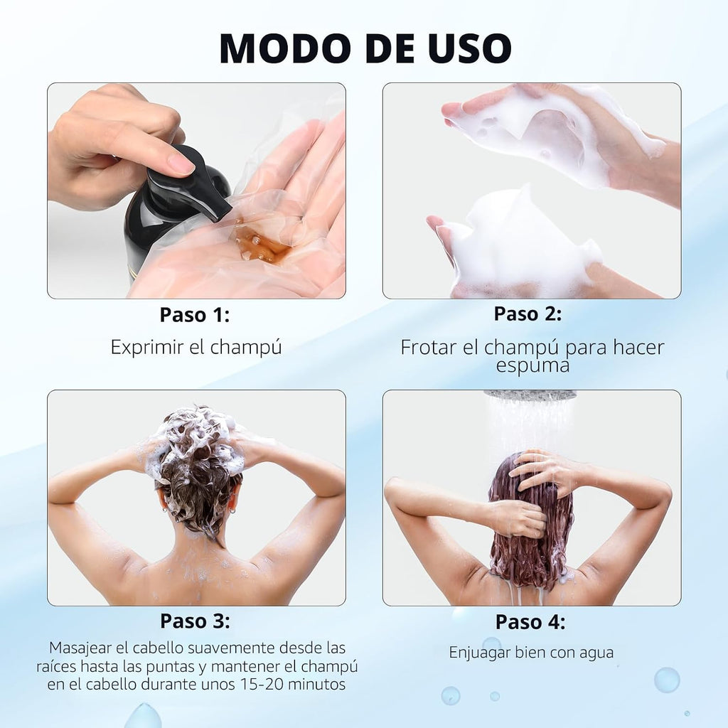 Ivnil Champú para teñir el cabello con café 3 en 1, color instantán...