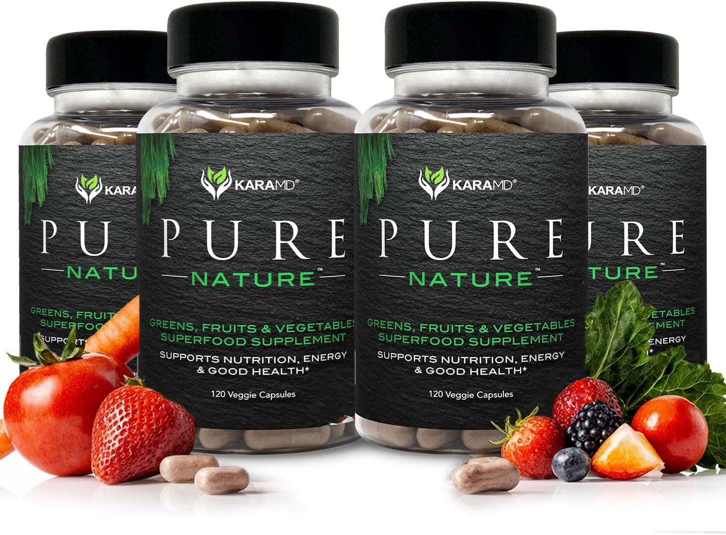 KaraMD Pure Nature - Suplemento de verduras, frutas y verduras, vit...