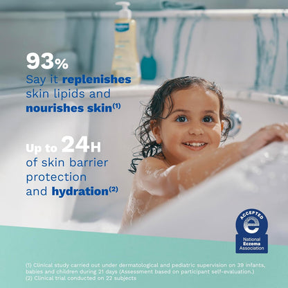Mustela Stelatopia Aceite Limpiador para Piel con Tendencia al Eczema - Jabón para el Cuerpo del Bebé con Aceite Natural de Aguacate y Girasol - Esenciales de Cuidado de la Piel Familiar - Verificado