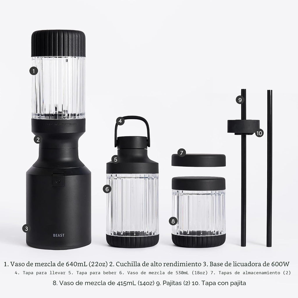 La licuadora mini Beast Plus | Mini licuadora de encimera de cocina...