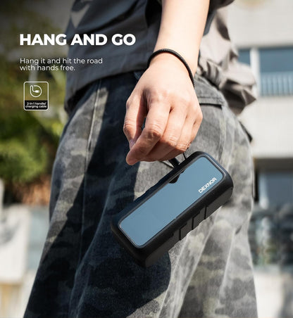 Dexnor Banco de energía 3 en 1, batería de 15,000 mAh con salida de 65 W, enchufe de CA plegable, cable de mango USB integrado, compatible con carga rápida PD3.0 y PPS, cargador portátil elegante para