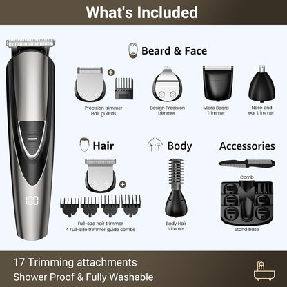 SHPAVVER ETHUP Recortadora de Barba Recargable para Hombres: Cortap...