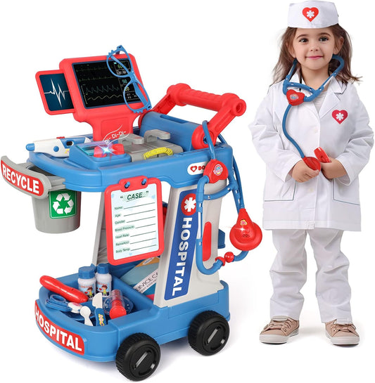 Liberry Kit de médico para niños pequeños de 2, 3, 4, 5 años, juego...