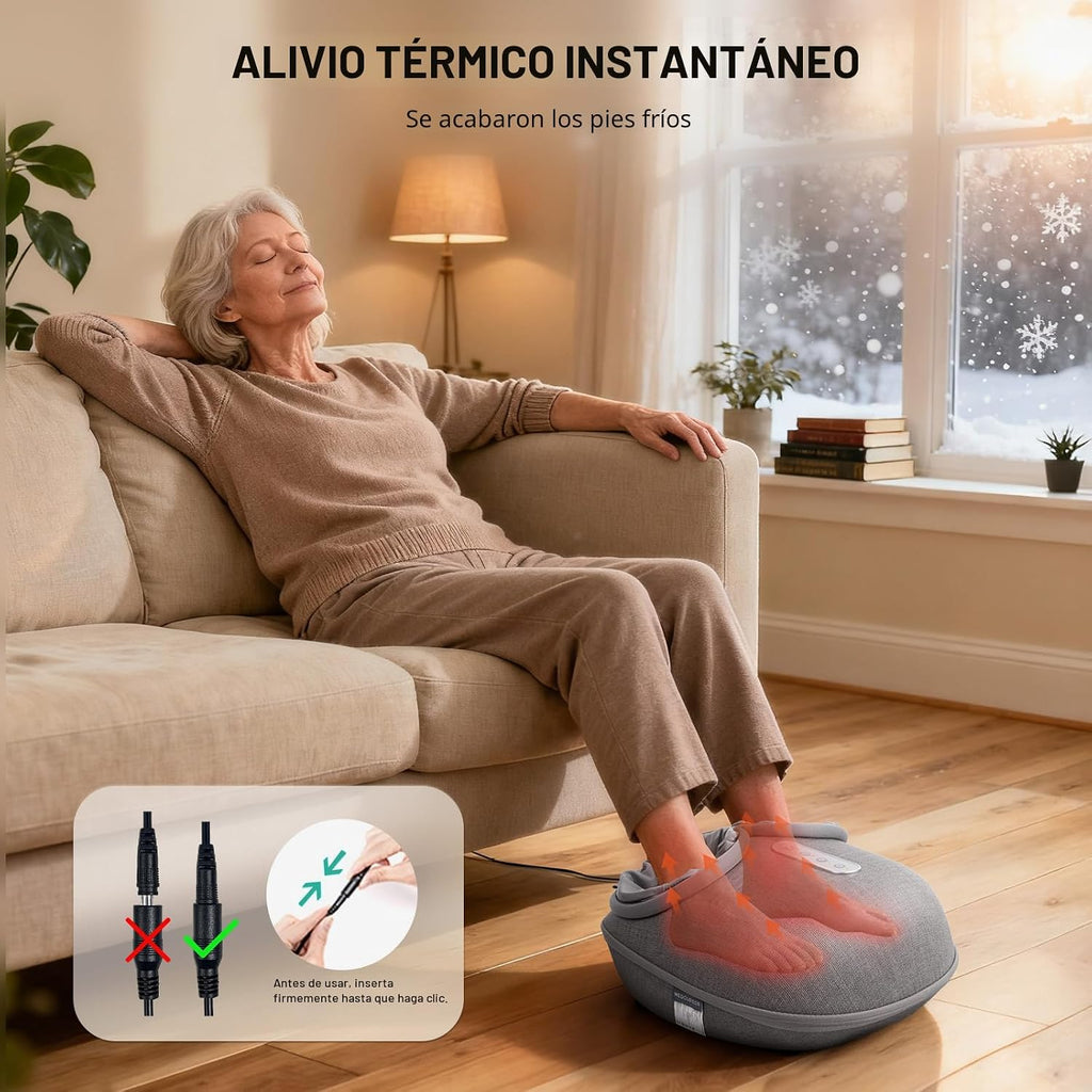 Medcursor - Aparato masajeador de pies con calor, amasado profundo...